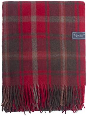The Tartan Blanket Co. Recycled Wool Knee Blanket Bannockbane Silver Tartan (72cm x 165cm)