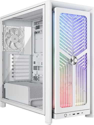 Boîtier PC Moyen-Tour CORSAIR Frame 4000X RS blanc pour setup gaming épuré