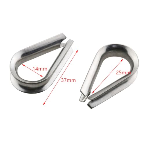 TAODAN 4 peças dedal de aço inoxidável 14 mm ranhurado dedal triângulo dedal proteção corda de fio d