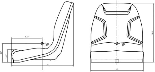 Miniatura 3 de RAParts 34159-18400 - Conjunto de asiento resistente para tractor Kubota B1550 B1700 B1750 B20