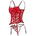 VicSec Corsé Lencería Conjunto de Encaje Transparente para Mujer, Sexy Ropa Interior...