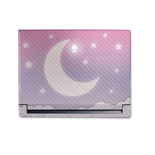 Image of MightySkins Carbon Fiber Skin Compatible with Alienware M18 R1 (2023) Full Wrap Kit - Baby Moon | Protective, Durable Textured Carbon Fiber Finish | Easy to Apply & Change Styles | Made in The USA