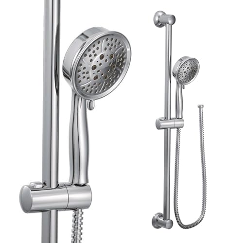 Moen Eco-Performance Chrome Four-Function Removable Handheld Showerhead with 69-Inch-Long Hose and Wall-Mounted Slide Bar, 3667EP