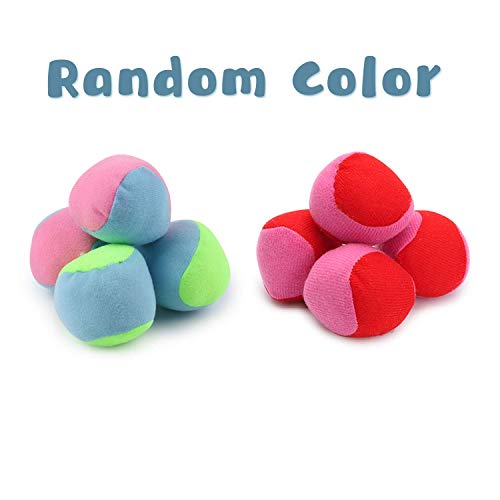 BEYUMI Paddle Catch Ball Set Wurf- und Catch Ball-Spielset 4 Klettverschluss verstellbares Selbstklebepaddel 6 Bälle mit… – Bild 3