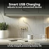 BG Electrical 12W Double Switched Power Wall Plug Socket with USB A and USB C Charging Ports, Nexus Metal, Antique Brass, 13A, NAB22UAC12B - Image 2