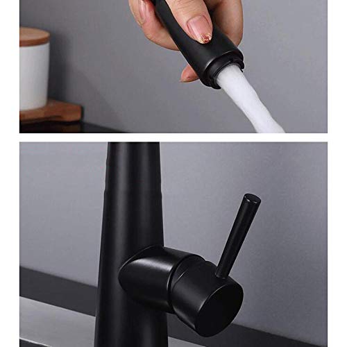 Robinet de cuisine télescopique rotatif pour grand évier double - 5