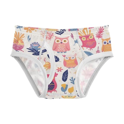KLL Cute Owl Animal Hawaiian Boys Toddler Pure Cotton Underwear Cute Children Panties