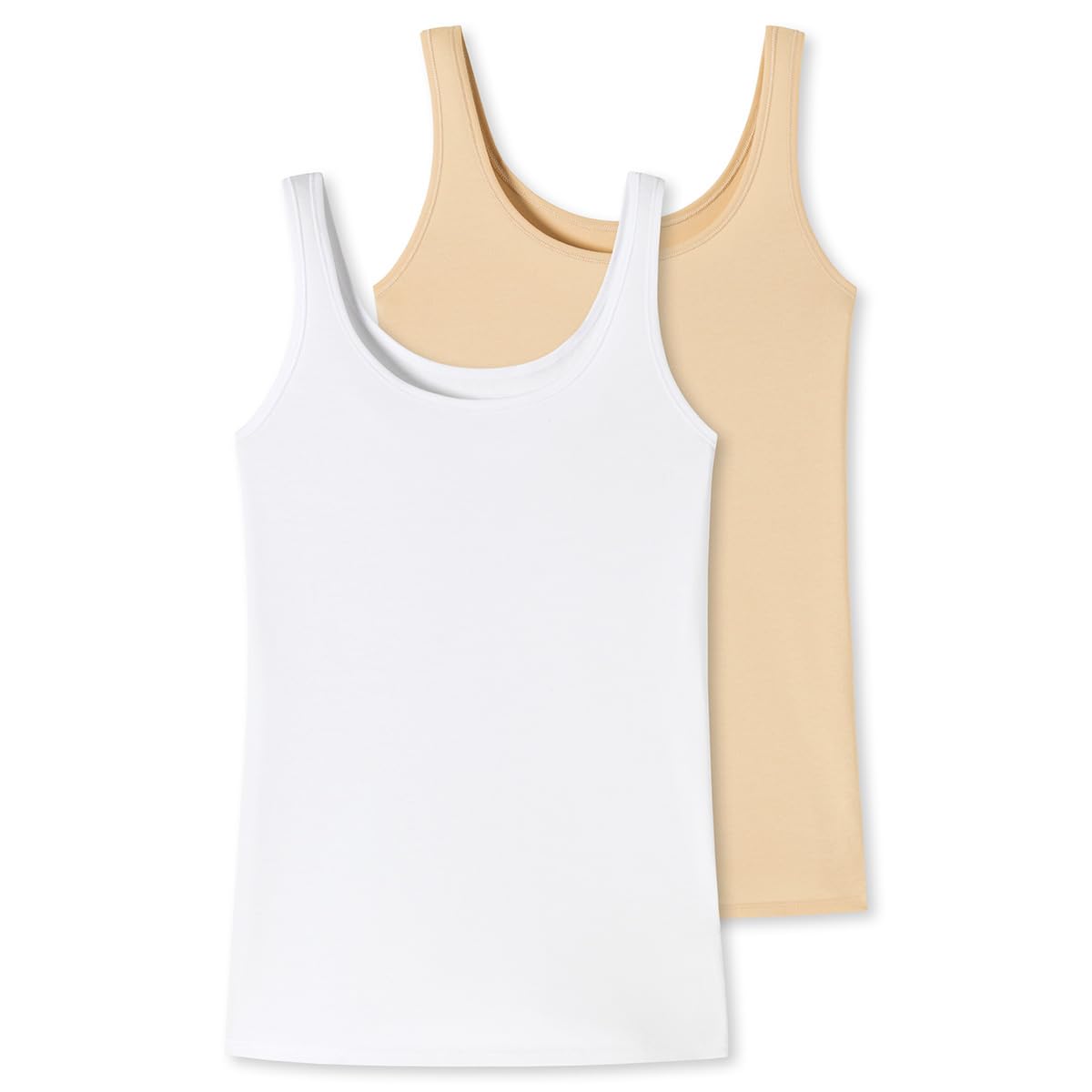 Uncover by Schiesser Women's 2 Pack Vest Tank Top – Cotton, Mixed., Large