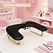 Nail Arm Rest with Phone Holder, Arm Rest for Nails Tech 10° Inclined, PU Leather Manicure Hand Rest, U-Shaped Nail Tech Arm Rest Stand, 360° Rotating Phone Holder Hand Rest for Nails Tech, Black
