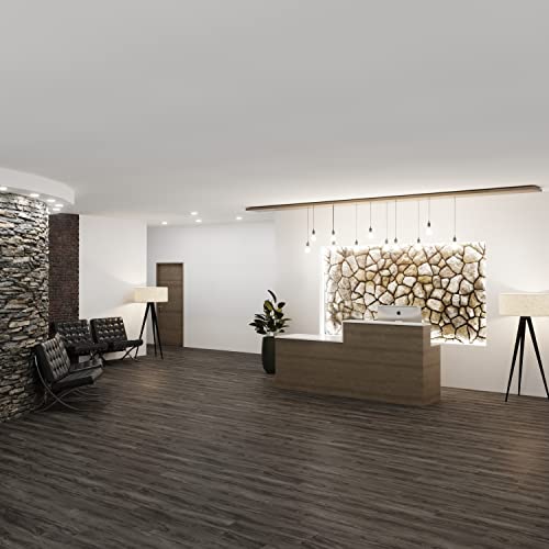 Lucida Surfaces Luxury Vinyl Flooring Tiles | Glue-Down Adhesive Flooring For Diy Installation | 16 Wood-Look Planks | Gluecore+ | 39 Sq. Feet (Box Of 16 Tiles, Harbor Grey) #TOP5