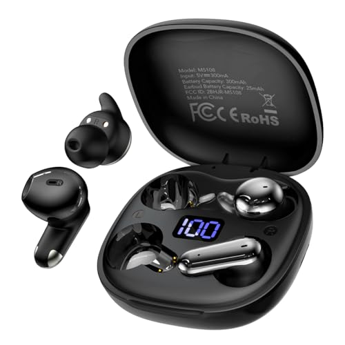 Relxhome MS108 Traduttore Cuffie, Due Paia di Cuffie, Cuffie Traduzione 135 Lingue con App, 6 Modalità di Traduzione, Bluetooth 6.0, Adatto per Apprendimento, Business