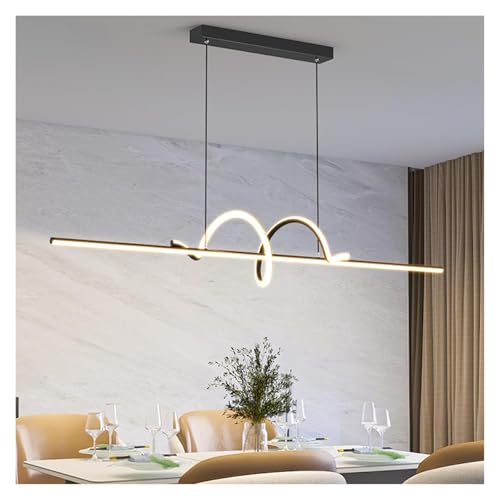 Luminaire LED moderne pour table à manger avec télécommande réglable