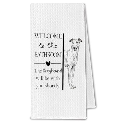 ChissNook Greyhound Gifts Bathroom Hand Towels, Greyhound Dog Owner Lovers