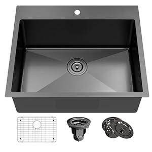 Koxking 25 x 22 Black Küchenspüle