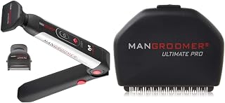 MANGROOMER Ultimate Pro Back Shaver with 2 Shock Absorber Flex Heads, Extreme Reach Handle and POWER BURST & Ultimate Pro Back Shaver Replacement Blade