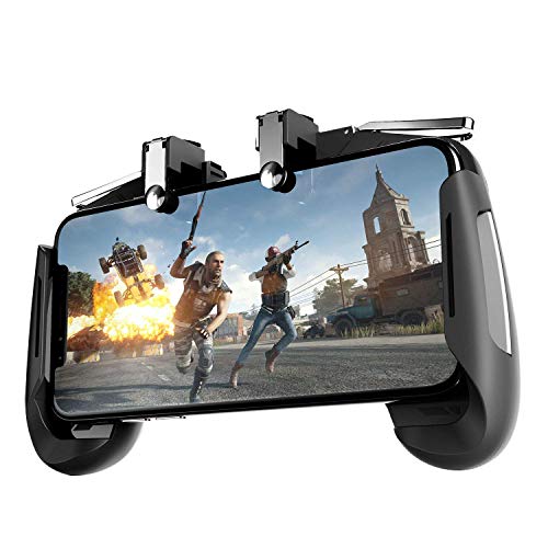 Newseego Mobile Game Controllers,[Upgrade Version] Sensitive Shoot Aim Multiple Color Combinations Gaming Grip with Gaming Trigger for Knives Out/Rules of Survival for Android & iOS- Black