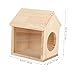 Toyvian Wooden Hamster Hideout Feeding Platform Small Animal Hideaway for Hamsters and Small Pets Play Set
