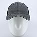 Vintage Washed Cotton Soft Mesh Adjustable Baseball Cap (Charcoal/Charcoal/Black)