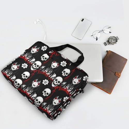 Maletín de portátil de 15.6" antichoque para evitar arañazos con estampado de calavera 6