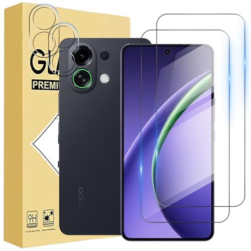 �y4������zFor OPPO K13 Turbo Pro 5G/K13 Turbo 5G �p �����Y�ی�t�B���� (2��) �����K���X�t�B����(2��)�yHNWEIWEI�z ����0.3mm 2.5D �d�x9H �S�ʕی� �ώw�� ������ �����ߗ� ���{���Ɏq�f