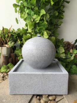 Springbrunnen für den Garten – Amur Zierbrunnen mit LED-Beleuchtung