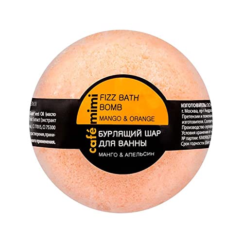 Natura Siberica Bomba de baño efervescente mango y naranja Café Mimi 120 g
