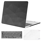 MOSISO MacBook Pro 13 inch Case 2019 2018 2017 2016 Release A2159 A1989 A1706 A1708, Plastic Pattern Hard Shell & Keyboard Cover & Screen Protector Compatible with MacBook Pro 13, Gray Geometric