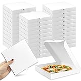 Keeparty 30 Pcs White Mini Pizza Boxes 5.1X5.1X0.78 Inch For Homemade Pizzas And Crafts