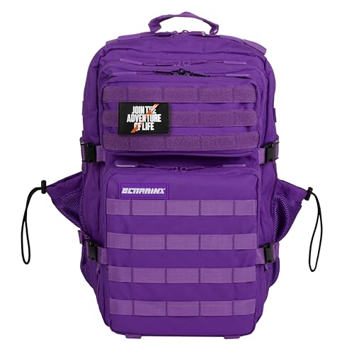 ELITRAINX 45L Sac à dos tactique militaire USA Sac à dos de sport étanche, Cross Training, Gym portable pour les sports de plein air par ELITEX TRAINING (Violet)