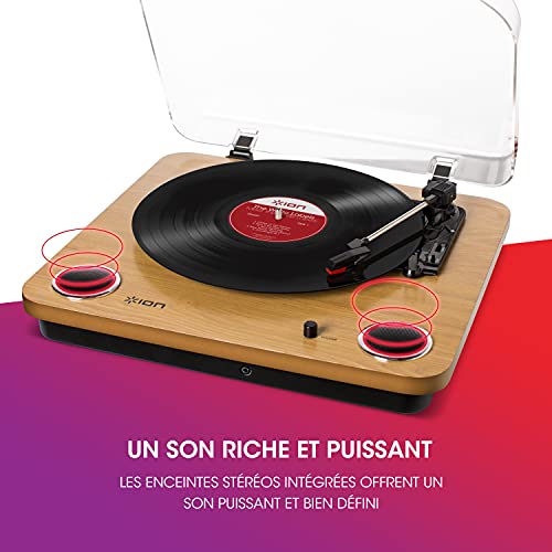 ION Audio Max LP – Platine Vinyle de Conversion avec Trois Vitesses et Enceintes Stéréo, Sorties USB et RCA – Finition… - Les Beatles, Paul McCartney, John Lennon, RIngo Starr, George Harrison ION Audio Max LP – Platine Vinyle de Conversion avec Trois Vitesses et Enceintes Stéréo, Sorties USB et RCA – Finition… – Image 5