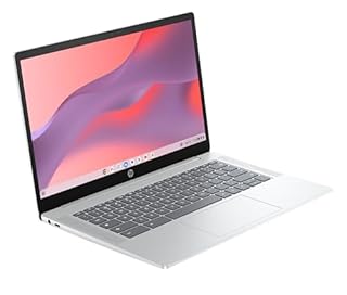 HP Chromebook 14a-nf0002sf Ordinateur Portable 14" HD, PC Portable (Intel Celeron N100, RAM 4 Go, eMMC 64 Go, Intel UHD Graphics, Chrome OS), Laptop Gris, Clavier AZERTY