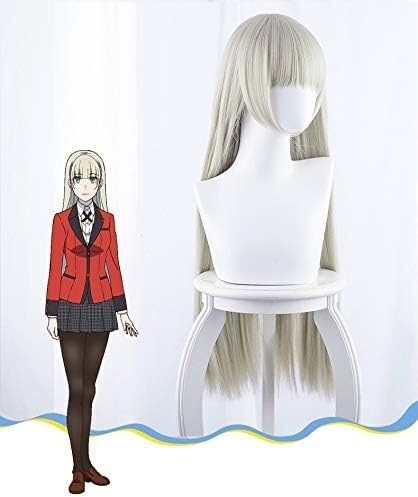 Miniatura 2 de Uearlid Kakegurui - Pelucas compulsivas de Momobami Ririka, pelucas de cosplay, peluca sintética resistente al calor + peluca coser