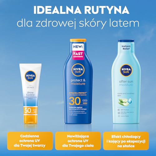 NIVEA SUN Protect & Moisture Nawilżający balsam do opalania SPF 30, 200 ml
