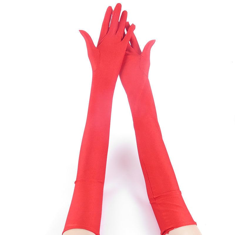 Long Strechy Gloves for Summer Sunscreen Driving Gloves Women's Arm Sleeves4