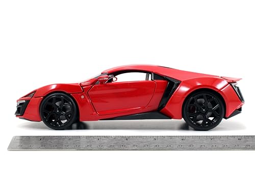 Jada 97377 1:24 Fast & Furious 7 Lykan Hypersport W Motors-JA97377, Red, 1: 24 Scale - Image 3