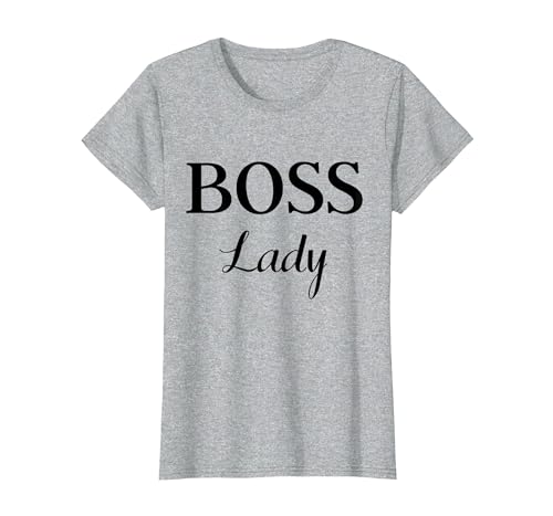Funny Summer Casual & Cute Boss Lady Classic Design T Shirt T-Shirt, Women, Heather Grey, XX-Large