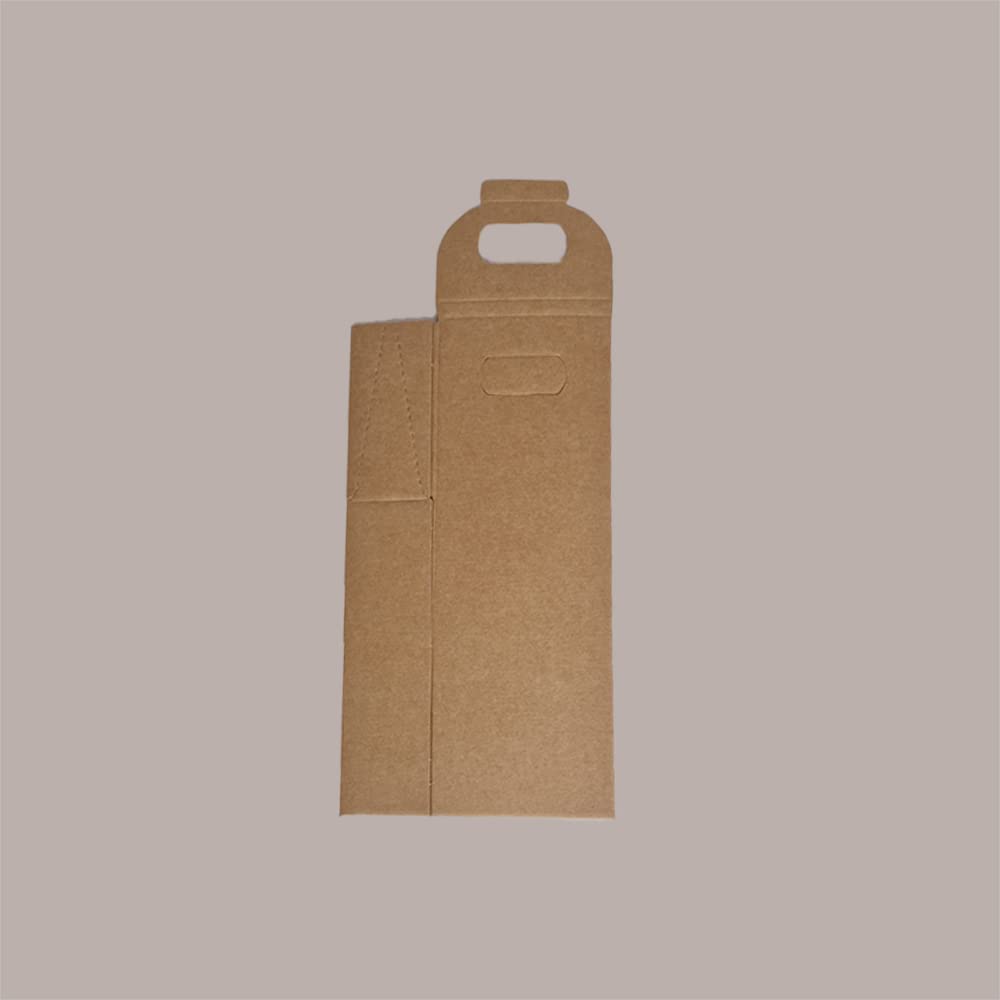 Lucgel Caja para 2 botellas de aceite o licor de 0,50 l, de papel habano liso, 130 x 65 x 335 mm de altura, 20 unidades
