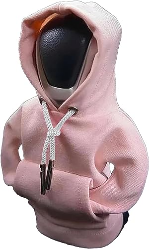 Sudadera Cambio De Marchas, Funda De Cubierta De Palanca De Cambios, Hoodie Car Gear Shift Cover, Sudadera Para Palanca De Cambios, Sudadera Pomo Coche Regalos Interiores (Rosa)