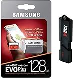 Samsung 128GB MicroSD XC Class 10 Grade 3 UHS-3 Mobile Memory Card for Samsung Galaxy S7 & S7 Edge S8 & S8 Plus & SD Memory Card Reader