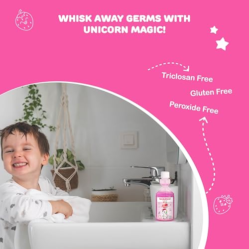 Image of SmiloShine Kids Mouthwash - Juicy Orange /Lemon Lime /Strawberry (150ml) (Strawberry Flavour)