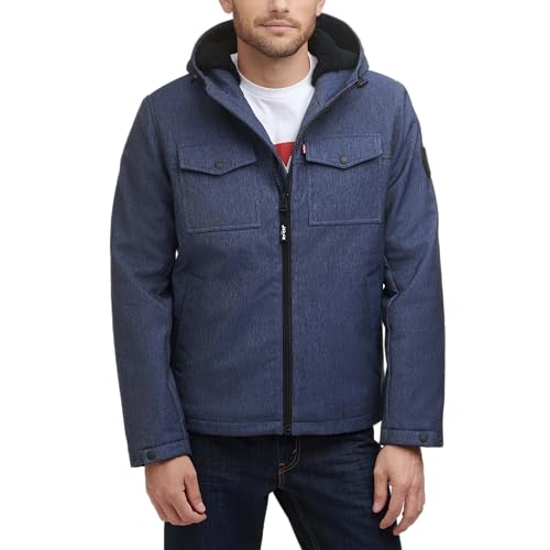 Image of Levi's Men's Soft Shell Two Pocket Hooded Trucker Jacket