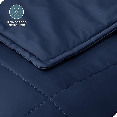 Bare Home Cotton Weighted Blanket (Dark Blue, 60"x80" 17lbs) - image 8