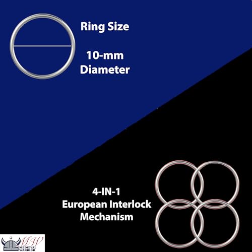 Medieval Warrior Chainmail Coif Armor, 18.75 Inches