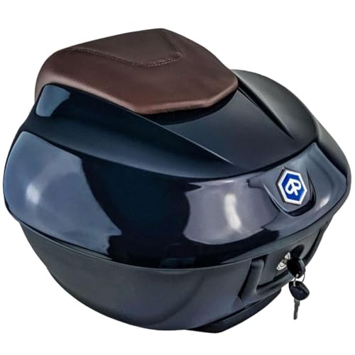 Bauletto Originale Piaggio Compatibile con beverly 125 300 350 Blu Rame D14 Kit con Piastra