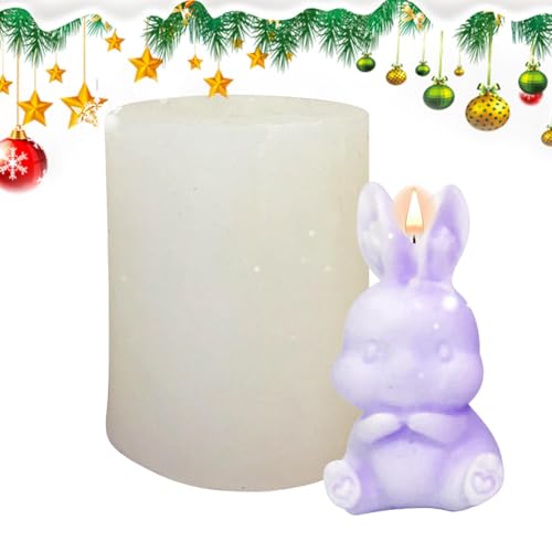 Molde de silicona para conejo de Pascua, molde de silicona para conejo de Pascua | Moldes de velas con forma de conejo de Pascua, moldes de chocolate - Molde de conejo, decoración de pastel para