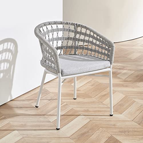 Outdoor Patio Rattan Chair, Terrace Patio Dining Chair, Balcony Wicker Cane Side Outside Seat, Comfortable Reclining Armchair, For Lawn Garden Backyard Deck #TOP1