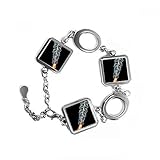 Material: Metal Océano medusas ciencia naturaleza imagen de forma cuadrada de metal pulsera amor Regalos Joyería con cadena decoración