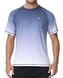 [Hyzhwl] ラッシュガード メンズ 半袖 水着 tシャツ UPF50+ 接触冷感 uvカット紫外線対策 速乾 水陸両用 通気 スポーツ 海水浴 サーフィン服 日焼け予防