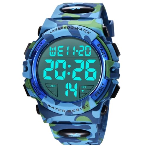 Reloj Digital para Hombre Relojes Militares Deportivos 5 ATM Impermeable al Aire Libre Cronógrafo Militar Relojes de Pulsera para Hombres con Luz Trasera LED, Alarma, Fecha, a Prueba de Golpes