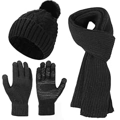 Black With Scarf and Gloves